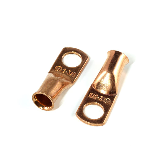 2 AWG 3/8" Hole Copper Terminal Lugs 4PK